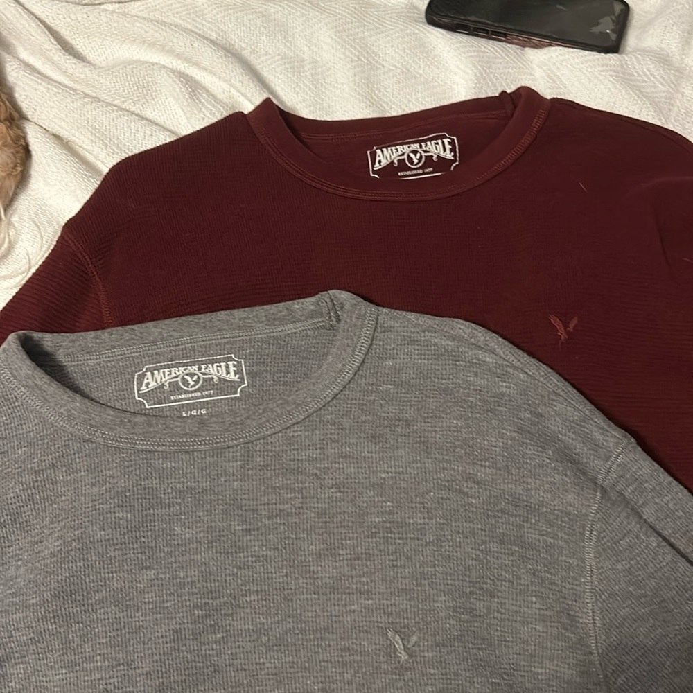 American Eagle long sleeve knitted casual shirts, size large